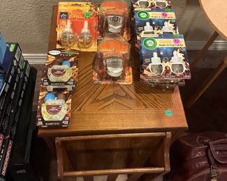 Misc holiday fragrances from $2 to $3
Newspaper holder / table 
Bowling ball $5