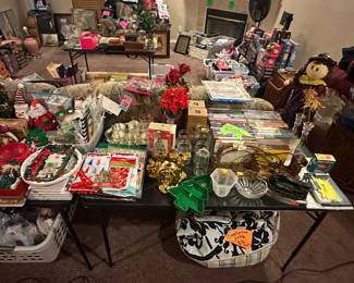 Misc items
Holiday items 
Comforter set 