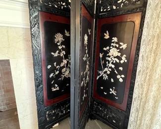 Mother of Pearl Folding Screen