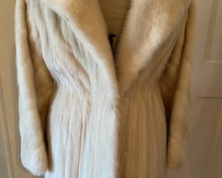 White Mink Fur Coat