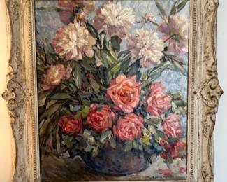 Vintage Oil "Roses"