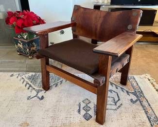 MCM Wood and Leather Chairs