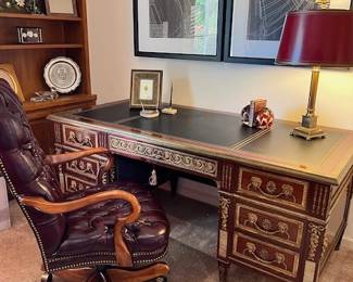 Brass Mounted Executive Desk