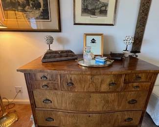 Pecan Wood Vintage Dresser