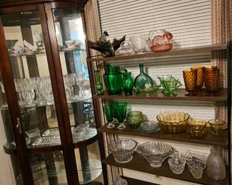 Beautiful glass pieces / curved glass curio