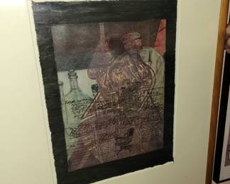 April Katz - Marking Time- The Days - Monoprint- litho- wood cut, intaglio drawing 