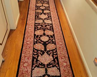 Hand woven Pakistan wool runner rug 