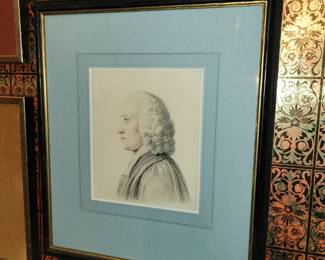 William Hoare of Bath "Portrait of a Cleric" (1750) - Black & Red Chalk on Laid Paper