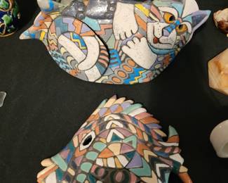 Eleanor Madonik Pottery (Fish & Cat)
