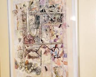 Art by G. Ebersol - Yardworks Abstract mixed media on canvas 16" x 18", 30" x 20.5"