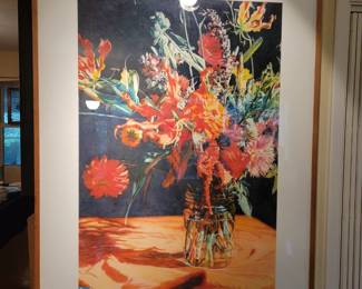 Mary Ann Bryan - still life- Vase of Flowers- 43" x 29" , 55" x 41"