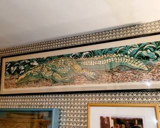 "Dark Eyes" 4 of 5 by Barry E. Wilson - woodblock print- 13" x 55" , 17" x 60"