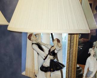 Porcelain French Lamp & LLadro Spain