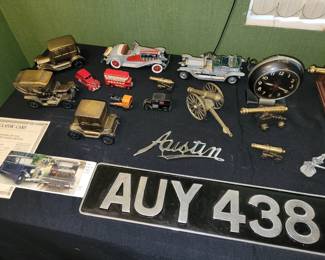 Collectible toy model cars, 1936 Austin Mayfair Limousine Tag, Model T Ford coin banks and more, Corgi cars,  