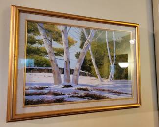 "March Snow" Original Pastel Painting by Richard Lundgren 11.5" x 17", 16" x 22"