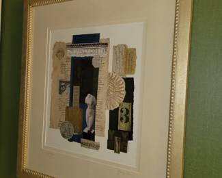 "Agrippa" Signed Collage Art by Gerry Charm 23.5" x 21"