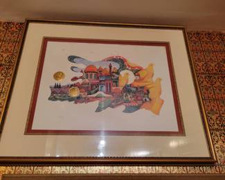 "Doves of Peace" (458 of 950) Signed Lithograph by Amram Ebgi 