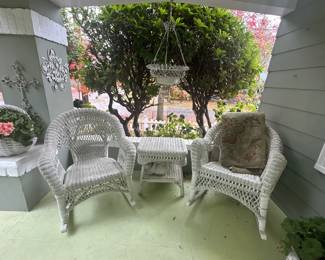 Wicker patio furniture