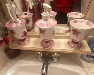 Hand soap dispenser; bathroom set