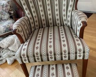 Side chair & ottoman