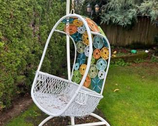 Wicker egg chair