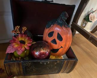 Fall decor and chest