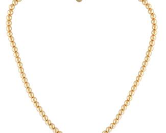 Tiffany & Co AV 750 18K Gold Bead Necklace