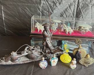 Asian Bundle Bronze Chariot Of Emperor Qin Shi In Case