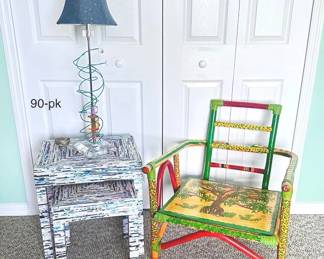 Colorful Chair, Nesting Tables Lamp