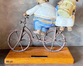 Handmade Golfer couple on bike By Rodo Padilla