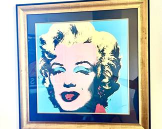 Andy Warhol Marilyn Monroe Iconic Offset Color Lithograph Framed