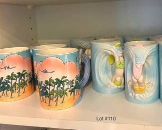 Ocean Style Surfer Mugs Tropical View Mugs Bundle