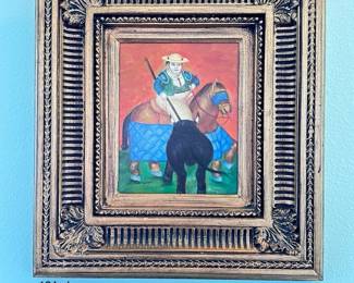 Botero Inspired Oil Painting 