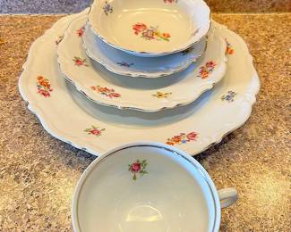 Bavaria Floral Gold Trim Fine China Set