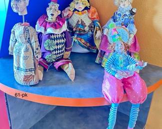 Antique Clown Puppet Dolls Bundle