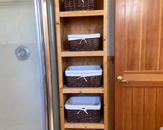 Wood Shelves, Baskets