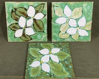Edna Crews Art Tiles Trilliums
