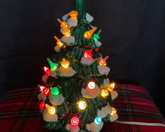 Retro Ceramic Pre lite Christmas Tree