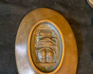 Brass Naughty Dish view back