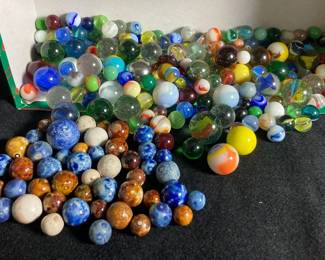 Vintage Glass And Ceramic Marbles