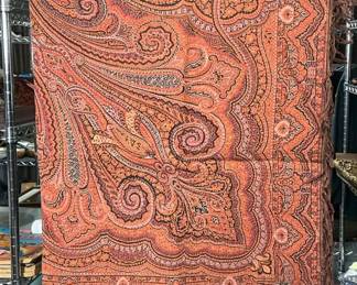Antique Kashmir Paisley Piano Shawl