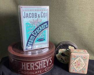 Vintage Hersheys Tin And Jacobs Cream Crackers Tin