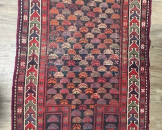 Vintage Caucasian Wool Prayer Rug