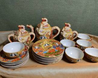 Moriage Dragon Ware Tea Set