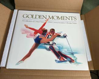 Golden Moments 1984 Olympic Issue Book with stamps