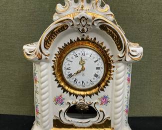 Winette Wintermantel Porcelain Mantel Clock, Germany 