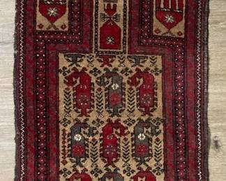 Hand Woven Turkmen Style Wool Rug