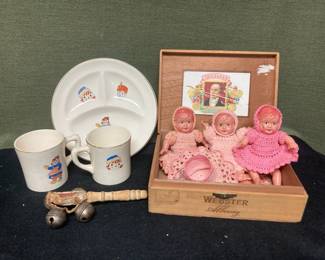 Celluloid Dolls And Raggedy Ann Dishes