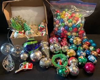 Variety of Christmas ornaments