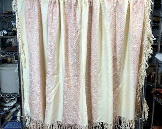 Pink Striped Woven Piano Shawl